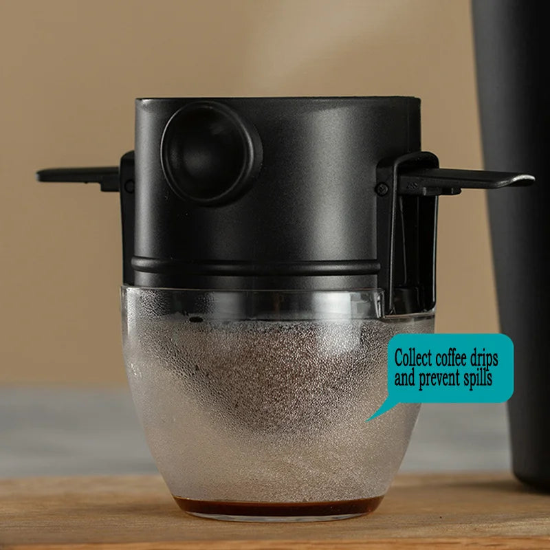Portable Coffee Filter Reusable Funnel Tea Infuser Stainless Steel Drip Coffee Tea Dripper For Home Office Outdoor Trave