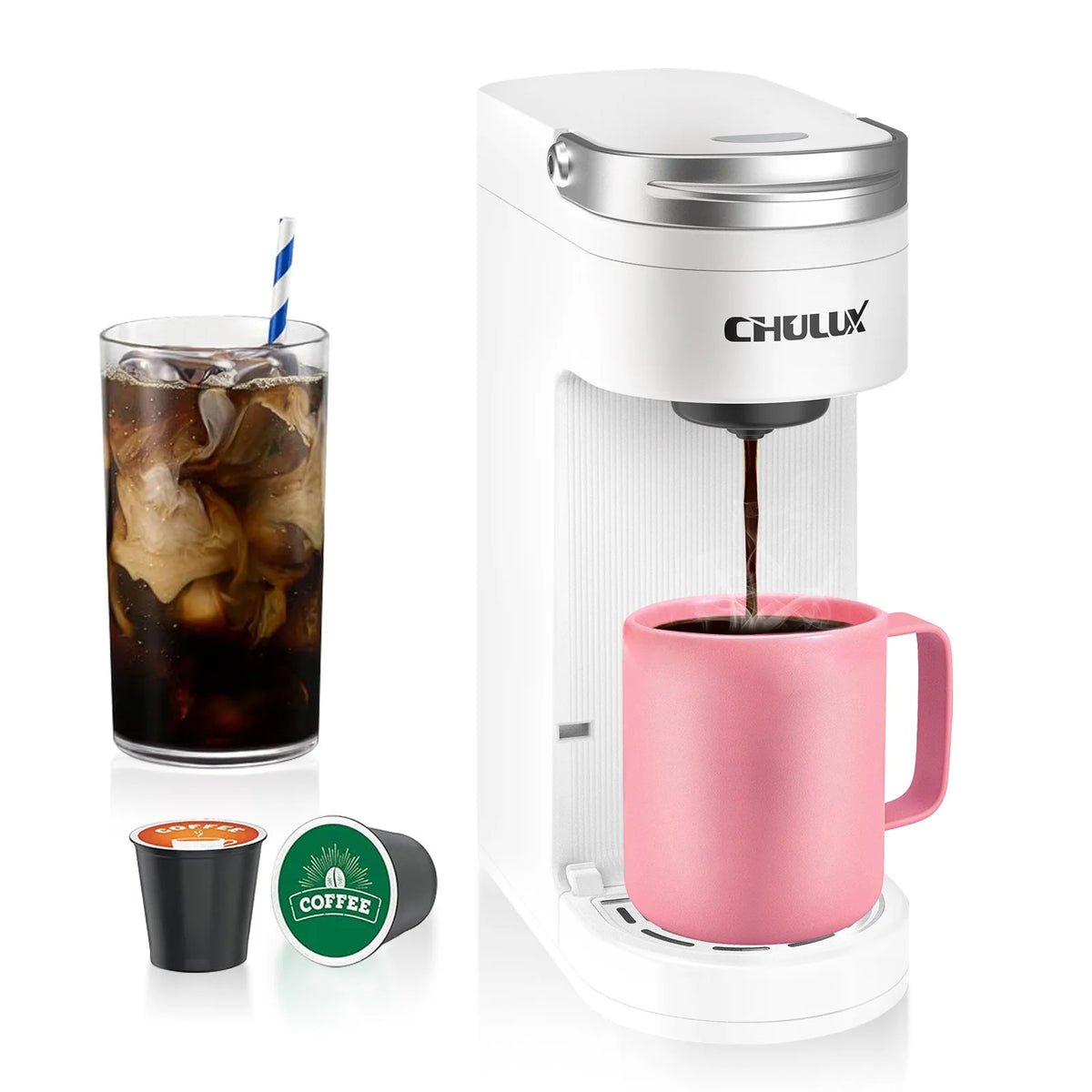 K‑Cup Capsule Coffee Machine, Single Serve Drip Coffee Maker, Portable Electric  Travel Coffee Machine EU/US Plug for Home Hotel