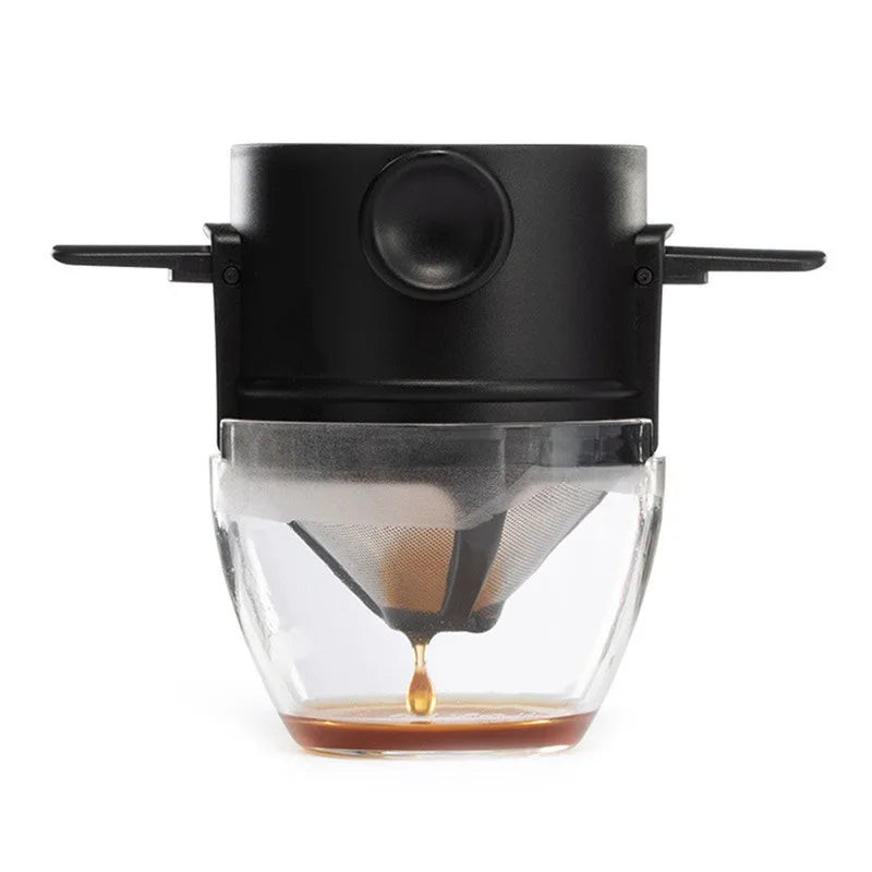 Portable Coffee Filter Reusable Funnel Tea Infuser Stainless Steel Drip Coffee Tea Dripper For Home Office Outdoor Trave