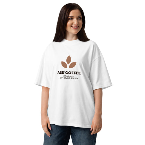 Unisex organic oversized high neck t-shirt